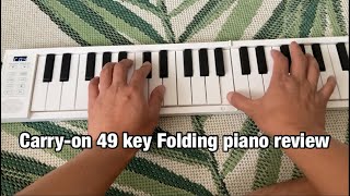 Video thumbnail for Carry-on 49 key Folding piano review by Arata 6 Bassニュージーランドのベーシスト