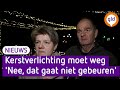 Gemeente wil kerstverlichting weg hebben maar buurt weigert