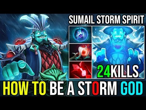Immortal Spirit 29Min=24Kills Zero Death [Storm Spirit] SUPER GODLIKE By SumaiL | Dota 2 FullGame