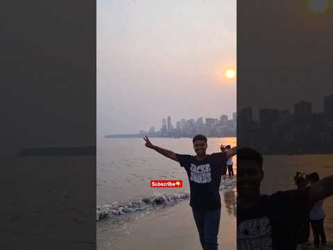 Mumbai Beach Sunset #shorts #mumbai #shortvideo #viral #beach #sunset