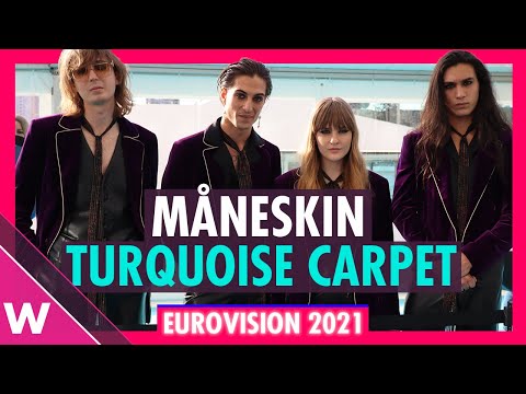 Måneskin (Italy) @ Eurovision 2021 Turquoise Carpet Opening Ceremony | Interview