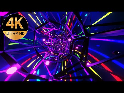 10 Hour 4k TV Fast Moving Relaxing NEON Blue Pink Color Abstract Background Video, Screensaver