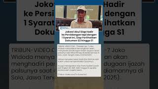 Konflik Ijazah Palsu Terus Bergulir, Jokowi Siap Hadir di Persidangan, Ini Syarat yang Diajukan