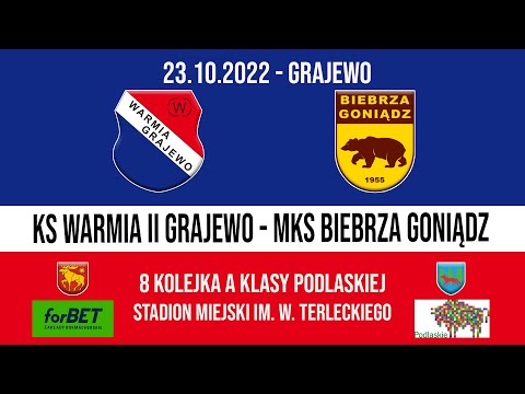 23.10.2022 A KLASA (8 kolejka) WARMIA II Grajewo - BIEBRZA Goniądz