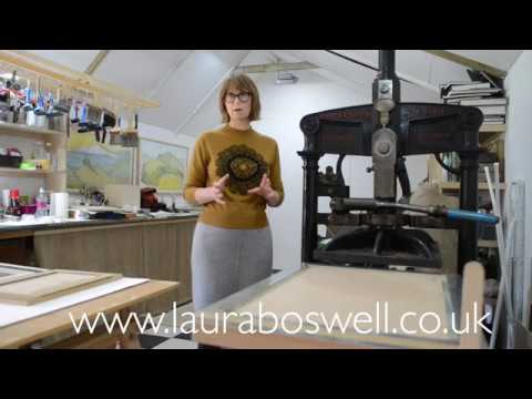 Reduction Lino with Laura Ep 17, Reduction Lino Cut: accurate registration on my Albion press
