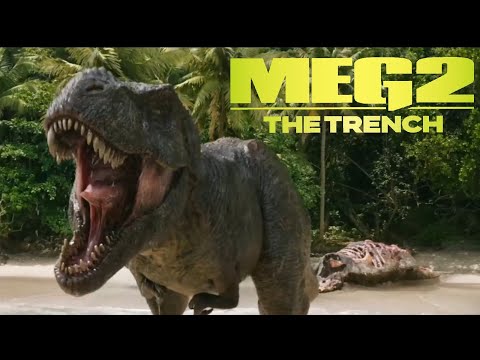 MEG EATS T-REX | OPENING SCENE - Meg 2: The Trench (2023)