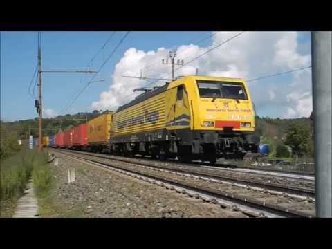 E189 Gialla ISC + E633.228 siciliano + Merci misto a Gavignano (RI)