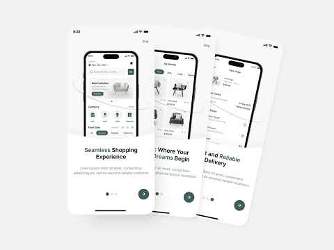 Furniture E-Commerce Mobile App | Furniture Store App UI Kit | Figma UI Kit | Mobile App UI Kit | UI