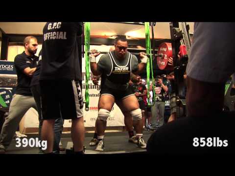 Odell Manuel highest All-time Australian total. 1020kg raw at GPC Australia Nationals 2013
