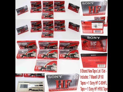 9 Brand New Tape lot - 7 Maxell UR 60 - Audio Casstte tapes - 60 minutes + More!
