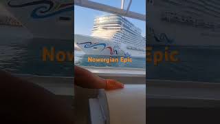 Norwegian Epic norwegianaqua #borwegia #cruisetcs ##sunsetsatsea #cruiseships #beautifulsunsets