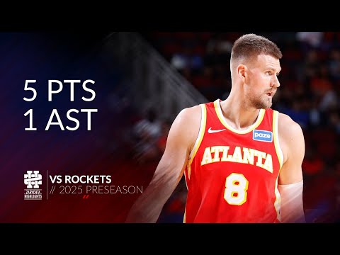 Kristaps Porzingis 5 pts 1 ast vs Rockets 2025 Preseason