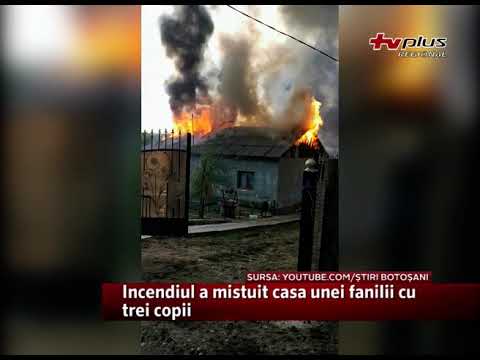 Incendiul a mistuit casa unei familii cu trei copii