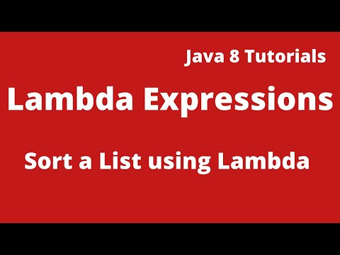 Java 8 Tutorial 05 How To Sort A List In Java 8 Using Comparator With Lambda Expression