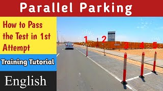 Parking Test Abu Dhabi || How to Pass Parallel Parking Test || English || 0544499880