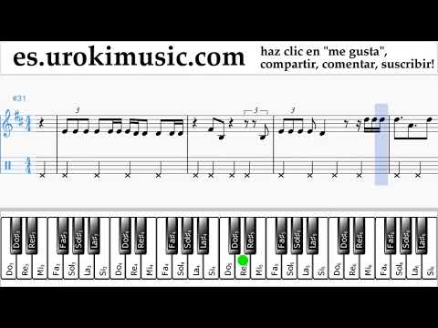 Tutorial de Piano (mano derecha) Jonas Blue - Mama Clases Notas Parte#2 um-i927