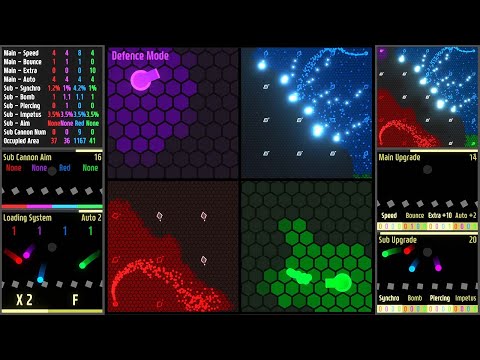 Wide Territory War with Upgrading Cannon - Marble battle