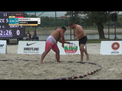 Round 1 Men's BW - +90 kg: O. NAZARIANI (AZE) v. S. HORVAT (SRB)