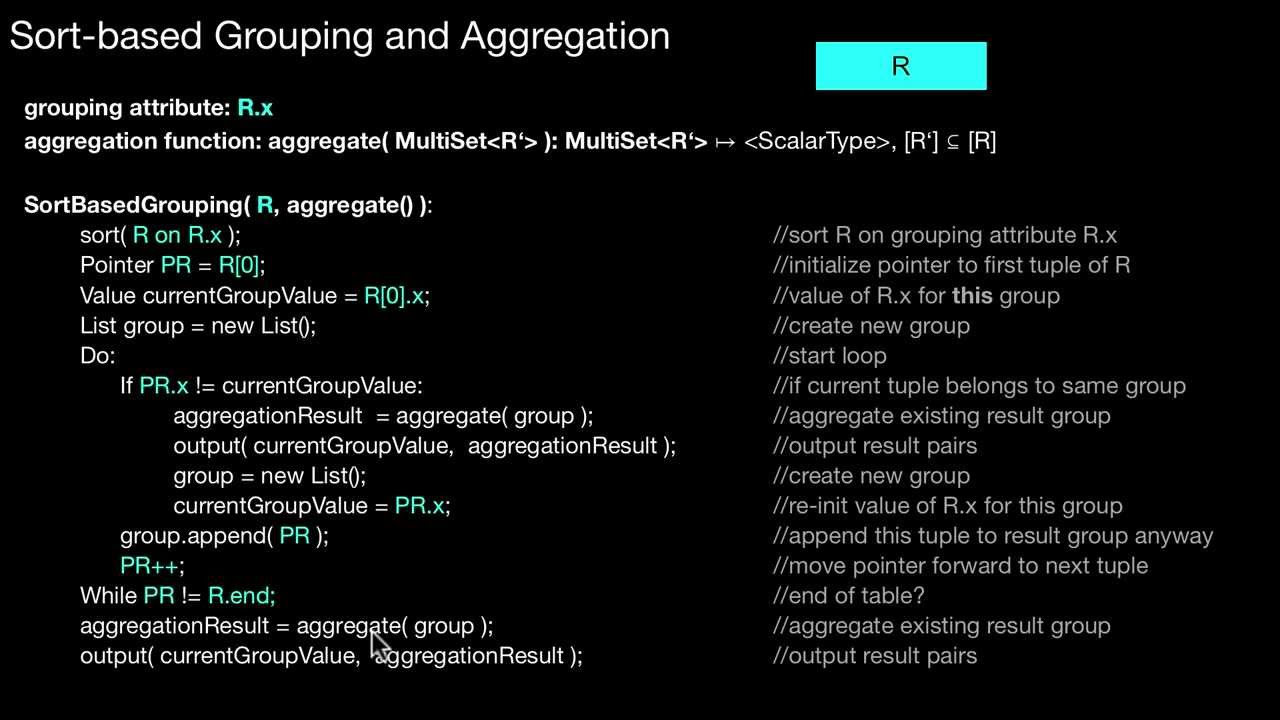 14.471 Implementing Grouping and Aggregation