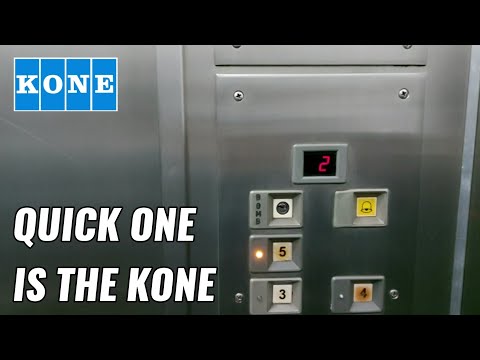 Small, Fast 1990s KONE TMS50e Traction Elevator - Tirol Bldg. - GO, BR