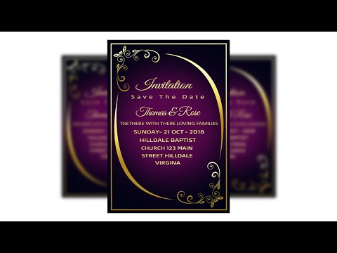 Wedding Invitation Card Design Tutorial in Photoshop