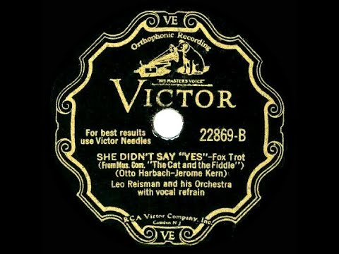 1931 Leo Reisman - She Didn't Say Yes (Frank Luther, vocal)