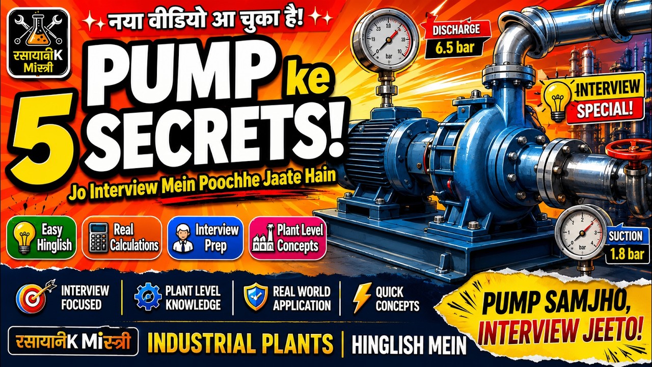 Centrifugal Pump Fundamentals | System Curves, NPSH, Affinity Laws | Basic Interview Questions | Hin
