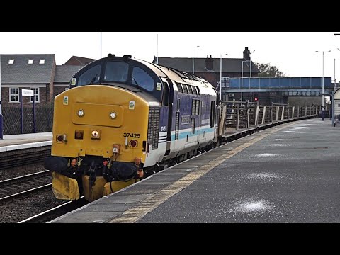 37 425 MEGA THRASH with 6X21, Doncaster Up Decoy to York Thrall at Church Fenton. 08/03/2022.