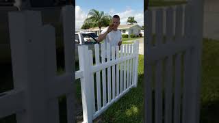 4' PVC White Picket Fence