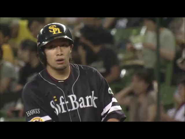 【5回表】どうにも止まらない!? ホークス・柳田 2本目のタイムリーで3点目!!  2014/8/6 L-H