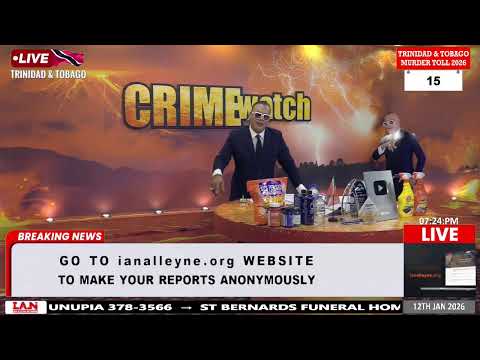 MONDAY 12TH JANUARY 2026 - CRIME WATCH LIVE