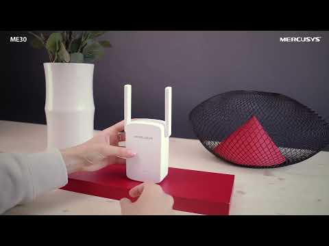 TP-Link Mercusys | AC1200 Wi-Fi diapazono plėstuvas | ME30 | 802.11ac | 2GHz/5GHz | 867+300 Mbit/s | 10/100 Mbit/s | Ethernet LAN (RJ-45) jungtys 1 | MU-MiMO Nr. | nėra PoE | Antenos tipas 2x išorinė video