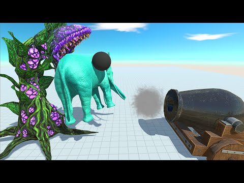 Chompers and Canon Trap / Who Can Run Away - Animal Revolt Battle Simulator
