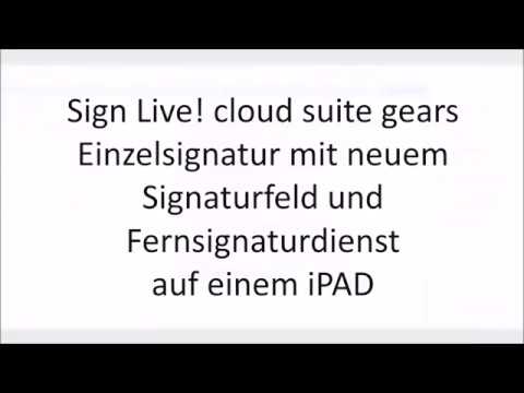 Demo Sign Live! cloud suite gears