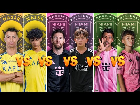 Comparison: Ronaldo vs Messi vs Luis Suárez vs Thiago Messi vs Ronaldo Jr vs Benjamin Suárez