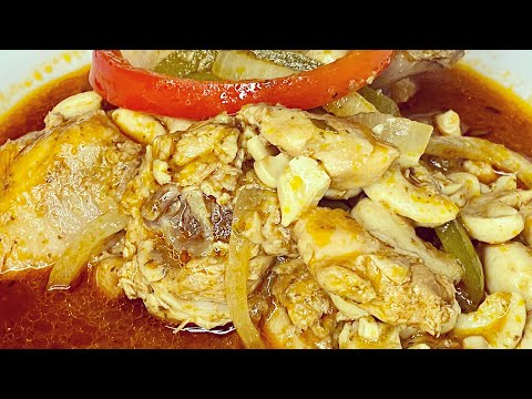 HAITIAN CHICKEN IN SAUCE WITH CASHEWS|| HOW TO MAKE|| POUL AK NWA || HAITIAN CHICKEN HOW TO