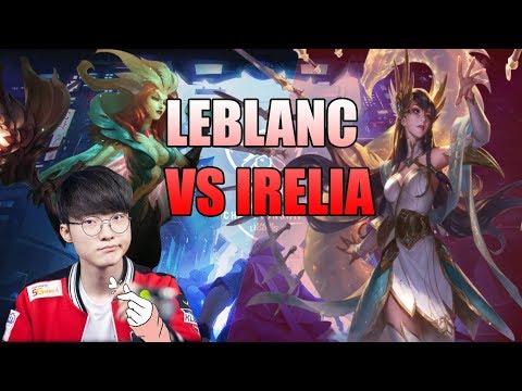 faker mid leblanc | leblanc vs irelia S8 | faker stream 10/15/18