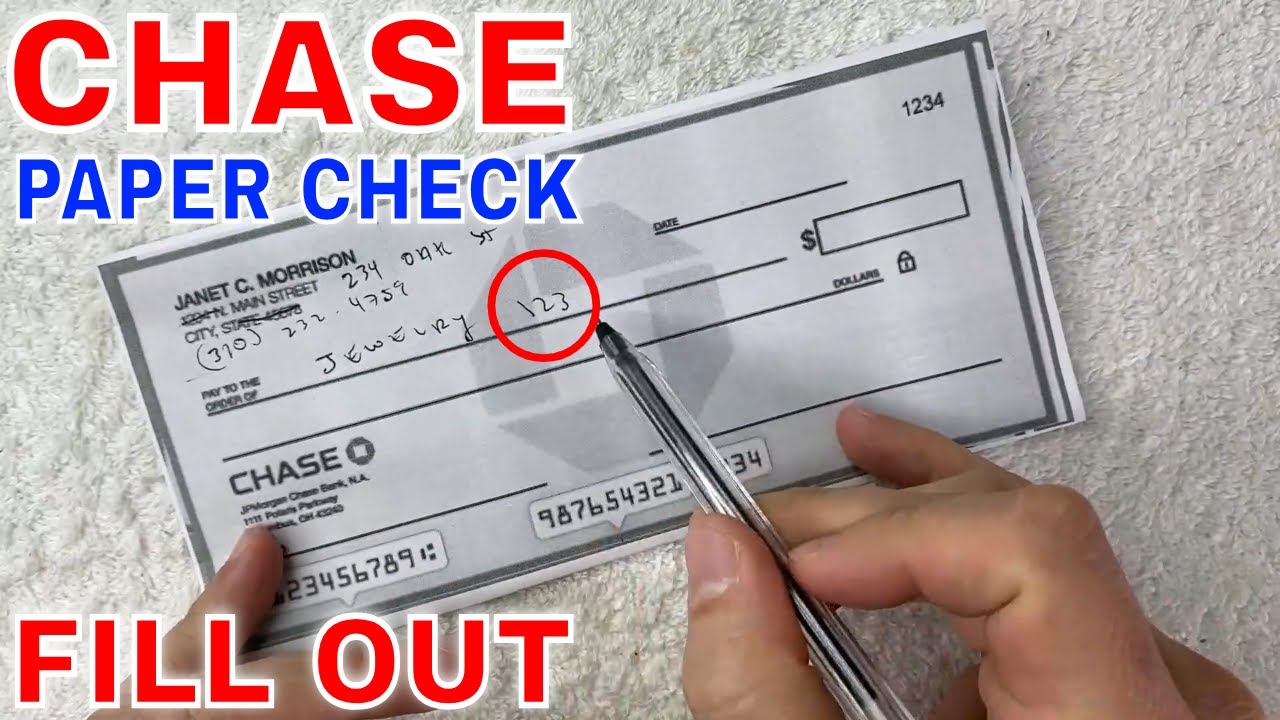 ✅ How To Fill Out Chase Paper Check 🔴