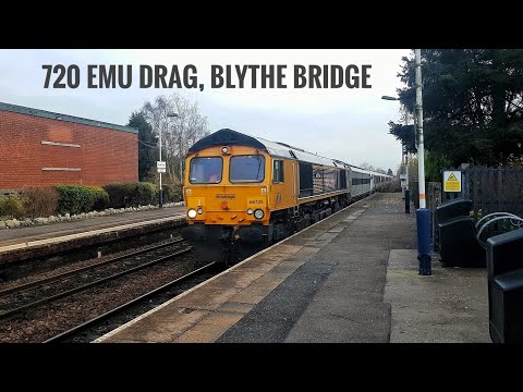 66725 66716 720549 EMU DRAG, BLYTHE BRIDGE, 23.11.2020