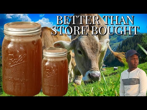 This Homemade Beef Broth / Beef Stock is better than...
