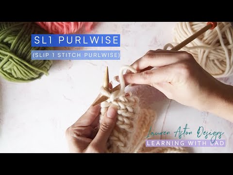 How To Knit: Slip 1 Purlside (sl1 purlwise)