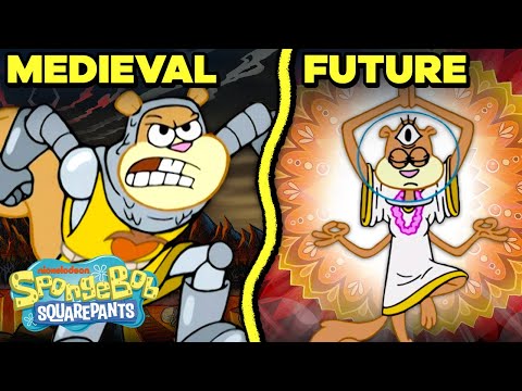 Sandy's Stages of Life! ⏰ Medieval Sandy to Enlightened Sandy | SpongeBob