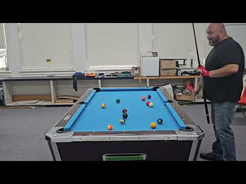 8 ball, 2nd ball break, APA format, pattern play practice. Low-quality audio. Unplanned practice.
