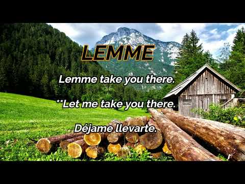 Slangs - Jergas wanna, gonna, lemme, outta, shoulda, gimme, and tryna.