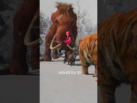 Raising an Woolly Mammoth 🐘      #mammoth #iceage #3d #facts #science #elephant #animation  #shorts