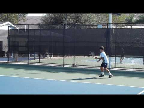 Thirteen-year-old Hyeon Chung Practicing at Nick Bollettieri Tennis Academy