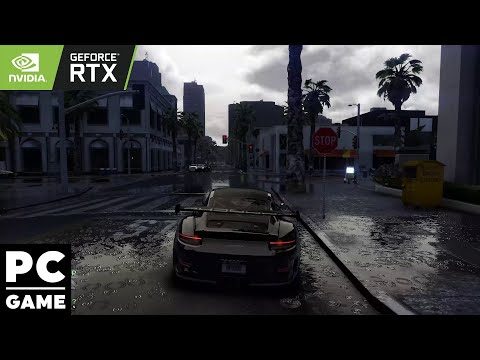 GTA V 8K REALLIFE | PORSCHE 911 GT3 RS MODED RTX 4090 ULTRAREALISTIC GAMEPLAY | RAIN REFLECTION 🎇