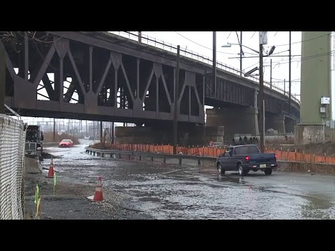 NJ Newark Heavy Rain Advisory For Traffic