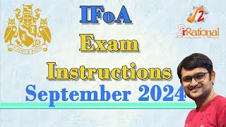 IFoA Exam Instructions Sept 2024