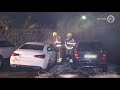 Auto's gaan in vlammen op in Nijmegen